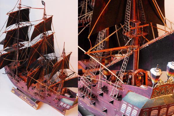 Парусный корабль Черная жемчужина (Пираты Карибского моря) paper model