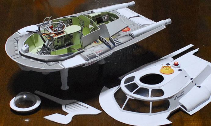 Подводная лодка Proteus (Фантастическое путешествие) paper model