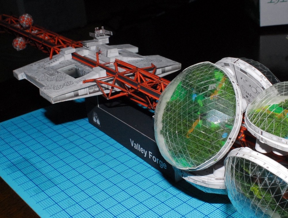 Космический корабль Valley Forge (Молчаливый бег) paper model