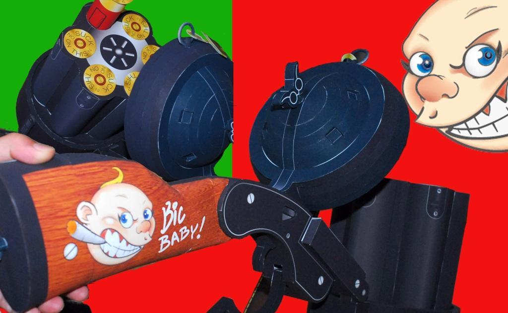 Гранатомет Big Baby (Хеллбой 2: Золотая армия) paper model