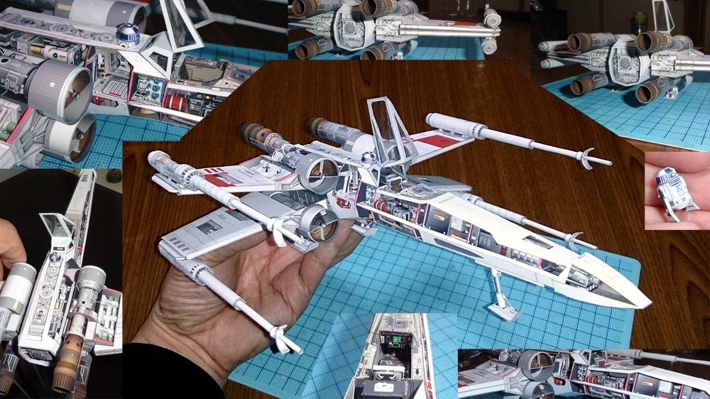 Звездный истребитель X-wing (Звездные войны) paper model