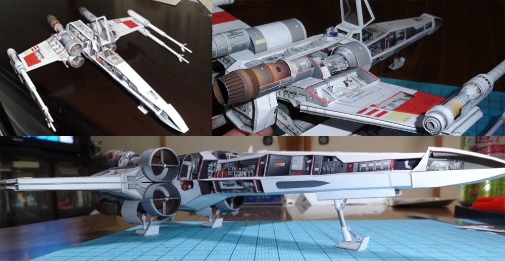 Звездный истребитель X-wing (Звездные войны) paper model