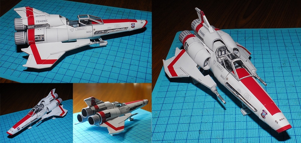 Космический корабль Вайпер МК II (Звездный крейсер Галактика) paper model