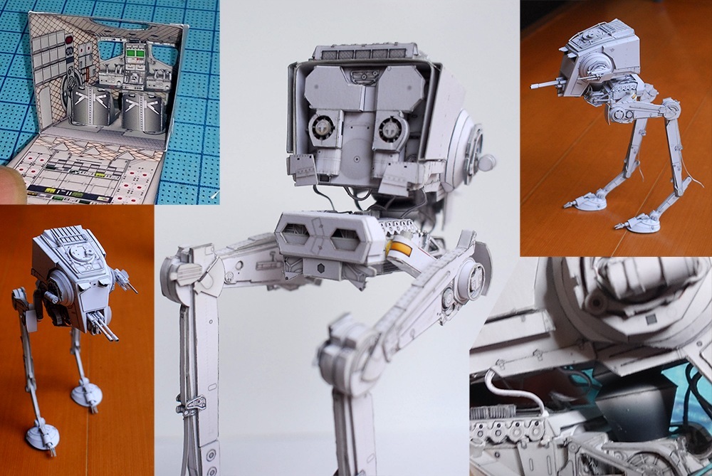 Шагоход AT-ST (Звездные войны) paper model