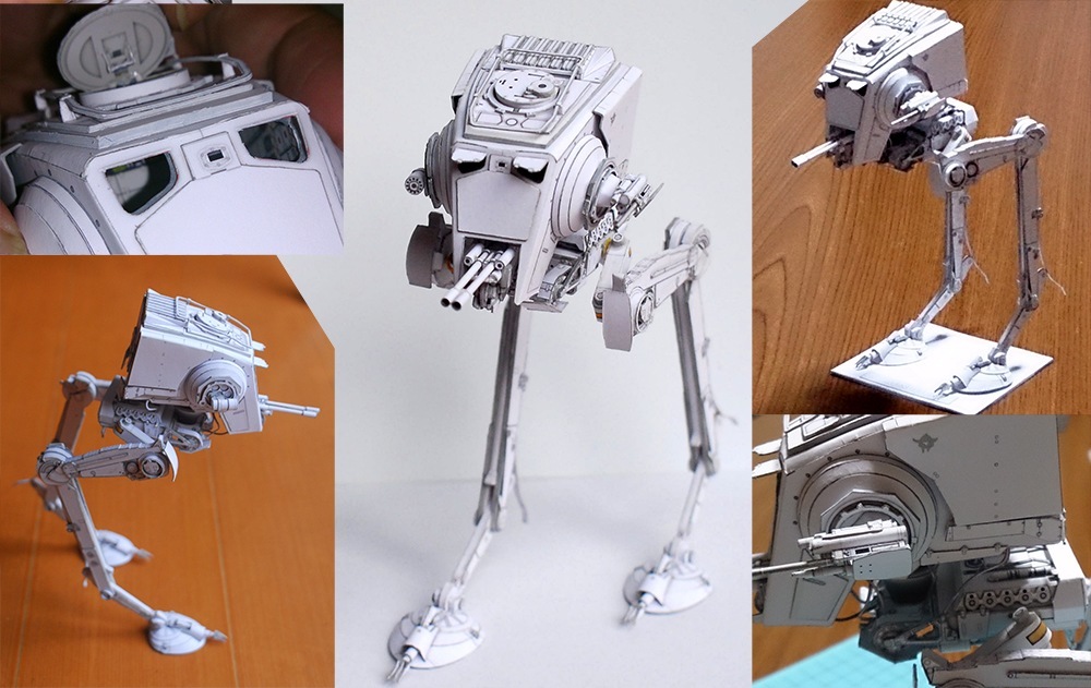Шагоход AT-ST (Звездные войны) paper model