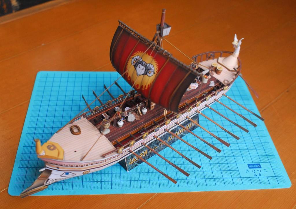 Парусно-весельный корабль Арго (Ясон и аргонавты) paper model