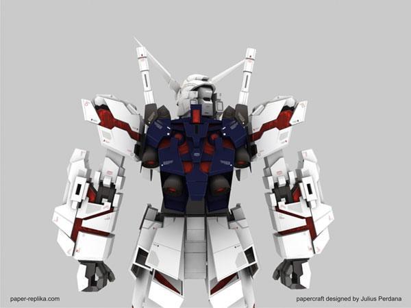 Робот RX-0 Unicorn Gundam (Gundam) paper model