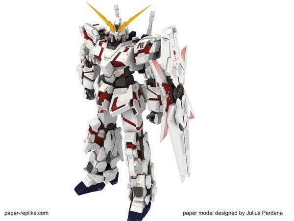 Робот RX-0 Unicorn Gundam (Gundam) paper model