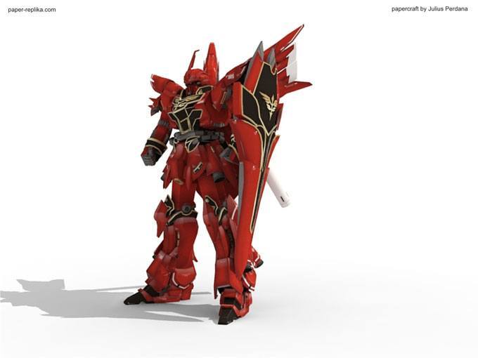 Робот MSN-06S Sinanju Gundam (Gundam) paper model