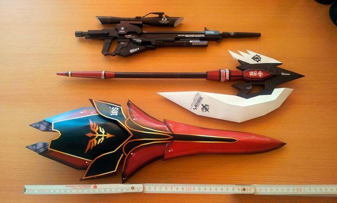 Робот MSN-06S Sinanju Gundam (Gundam) paper model