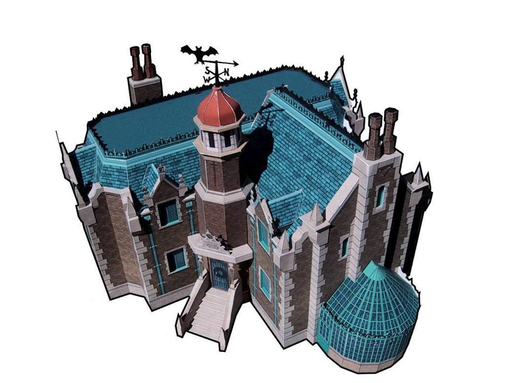 Дом с привидениями (Liberty Square, Диснейуорлд) paper model