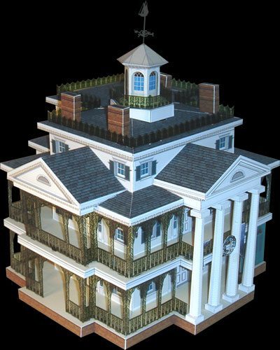 Дом с привидениями (New Orleans Square, Диснейленд) paper model