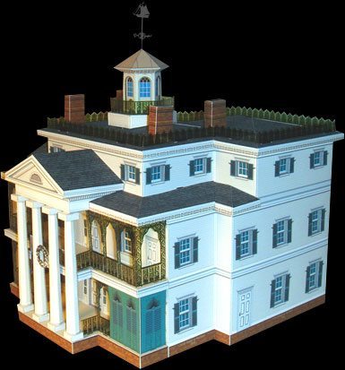 Дом с привидениями (New Orleans Square, Диснейленд) paper model