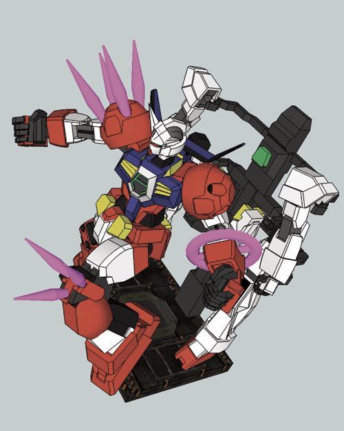 Поддерживающая площадка (Gundam) paper model