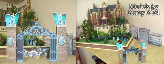 Входные ворота Дома с привидениями (Диснейуорлд) paper model