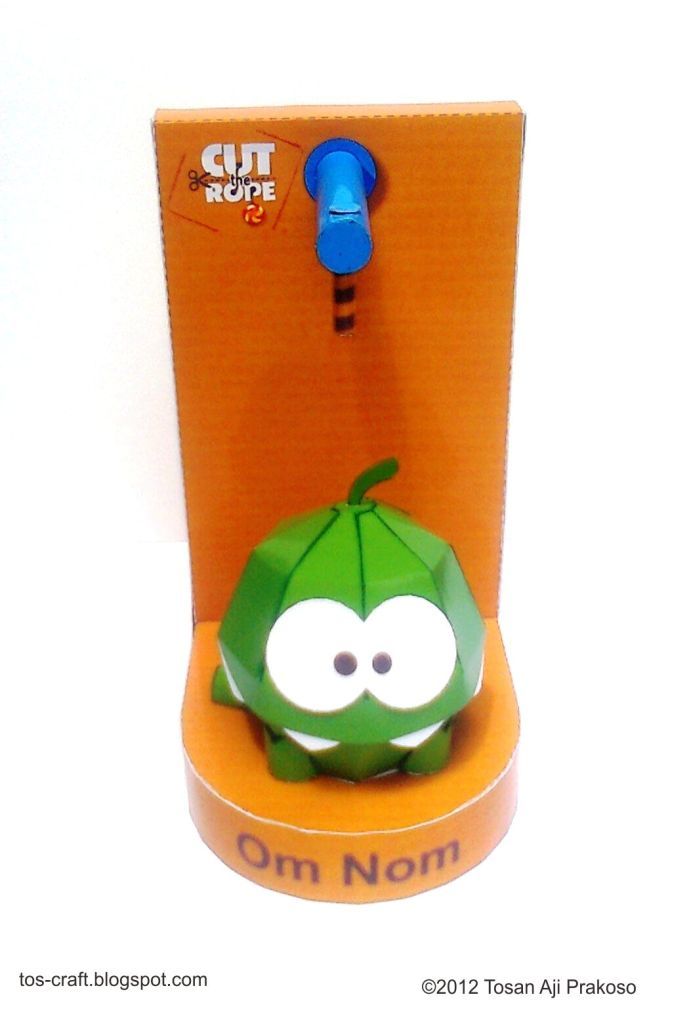 Лягушка Ам Ням (Cut the Rope) paper model