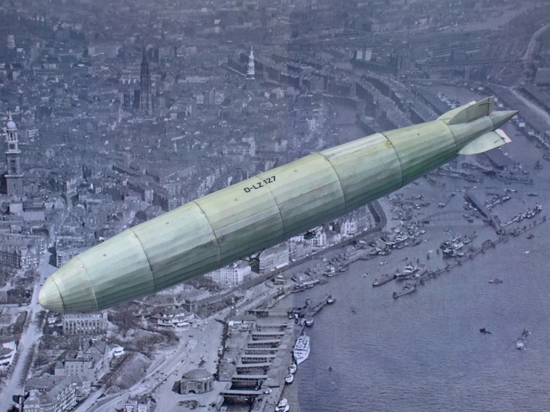 Дирижабль LZ 127 Граф Цеппелин, масштаб 1:700