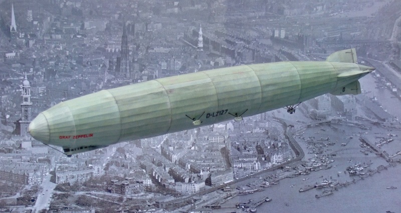 Дирижабль LZ 127 Граф Цеппелин, масштаб 1:700 paper model