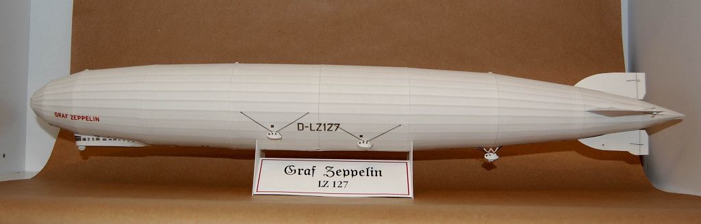 Дирижабль LZ 127 Граф Цеппелин, масштаб 1:700 paper model