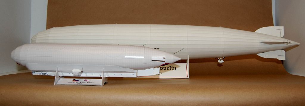 Дирижабль LZ 127 Граф Цеппелин, масштаб 1:700 paper model