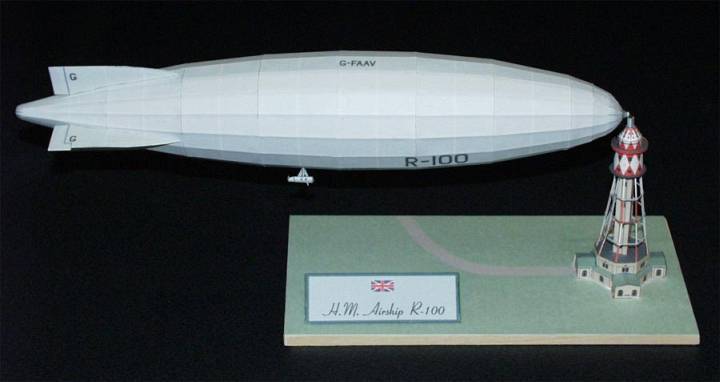 Причальная мачта для дирижабля paper model