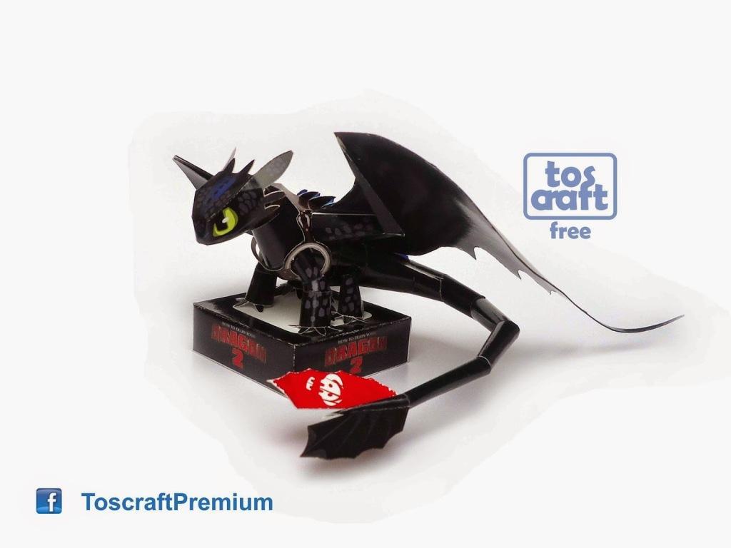 Дракон Беззубик (Как приручить дракона) paper model
