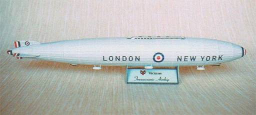 Дирижабль Vickers Transoceanic Airship paper model