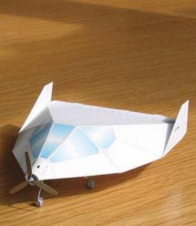 Экспериментальный самолет Wainfan FMX-4 Facetmobile paper model