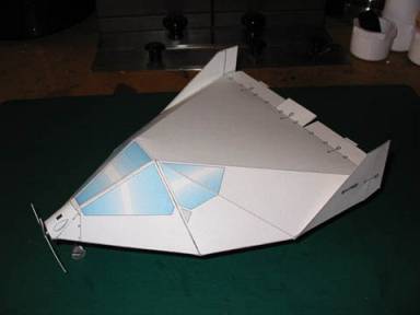Экспериментальный самолет Wainfan FMX-4 Facetmobile paper model