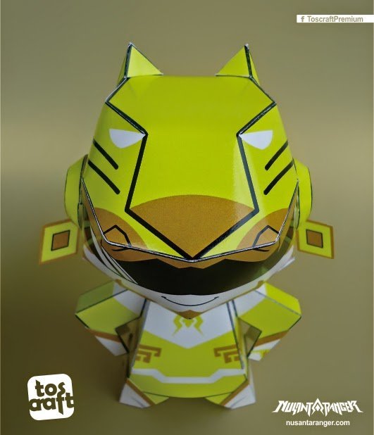Рейнджер Nusa-Yellow (Nusantaranger) paper model