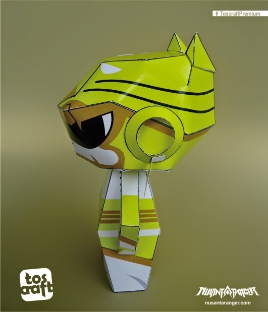 Рейнджер Nusa-Yellow (Nusantaranger) paper model