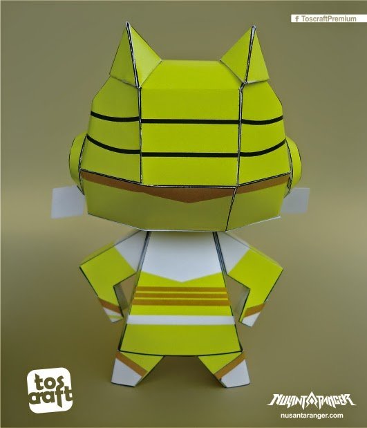 Рейнджер Nusa-Yellow (Nusantaranger) paper model