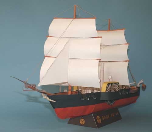 Паровой военный корабль SMS Danzig (1851) paper model