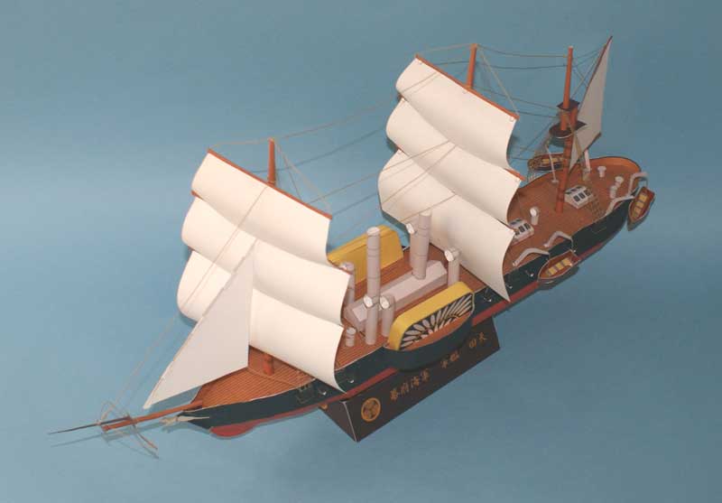 Паровой военный корабль SMS Danzig (1851) paper model