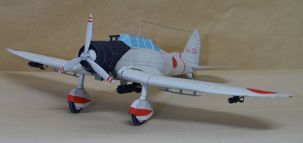 Палубный бомбардировщик Aichi D3A1 paper model