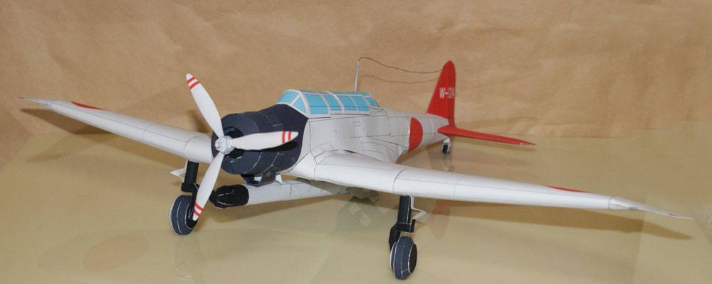 Палубный бомбардировщик Nakajima B5N2 paper model