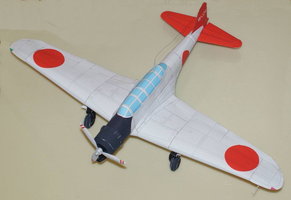 Палубный бомбардировщик Nakajima B5N2 paper model