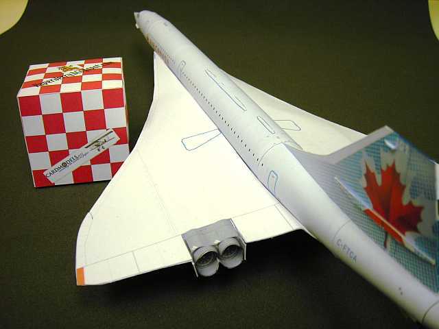 Сверхзвуковой пассажирский самолет Aerospatiale-BAC Concorde Air Canada paper model
