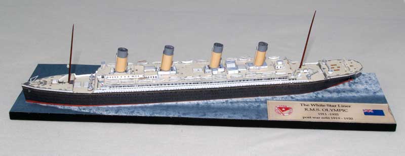 Трансатлантический пароход Олимпик (вид 1920 года) paper model