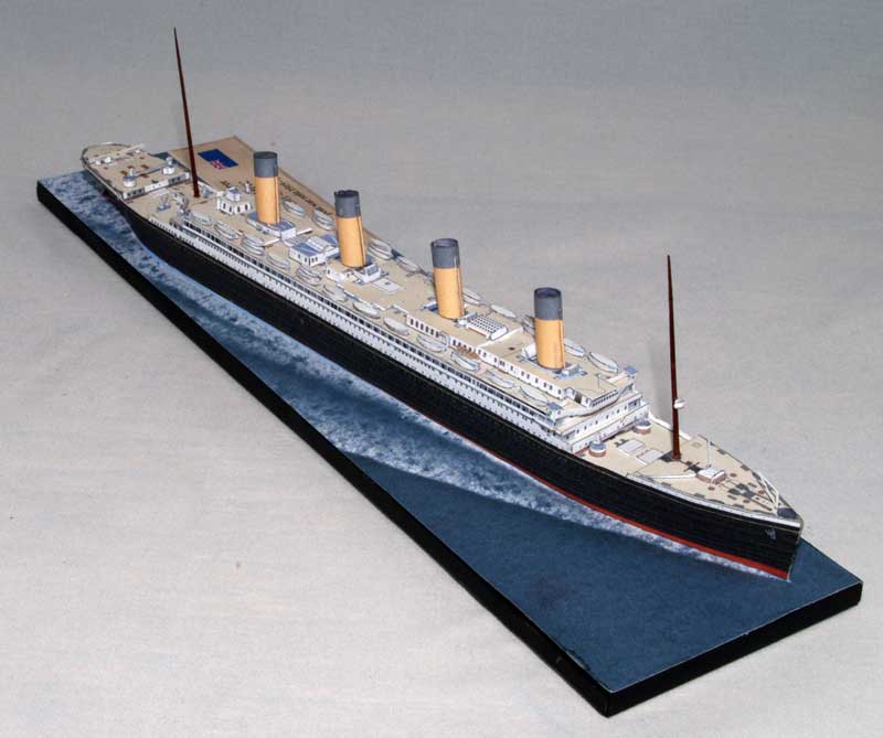 Трансатлантический пароход Олимпик (вид 1920 года) paper model