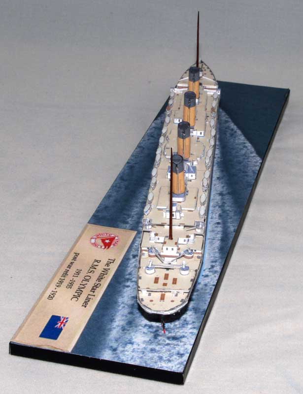 Трансатлантический пароход Олимпик (вид 1920 года) paper model