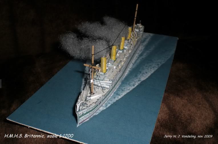 Госпитальное судно Британник (вид 1915 года) paper model