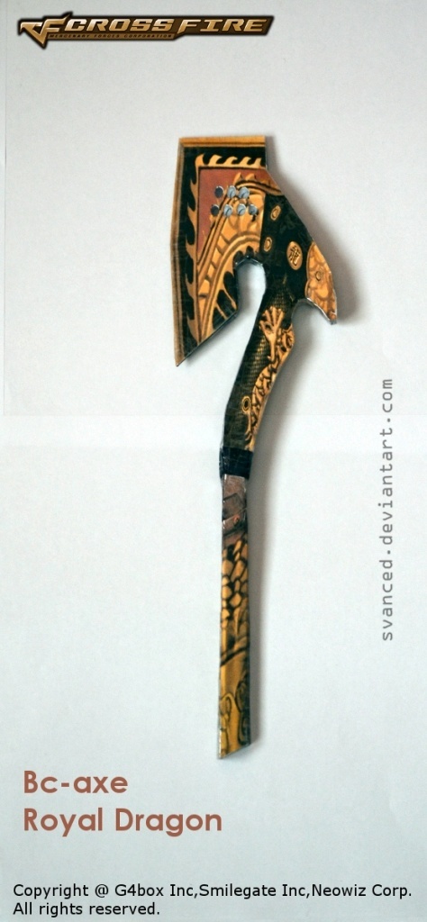 Боевой топор Combat Axe Royal Dragon (Crossfire) paper model