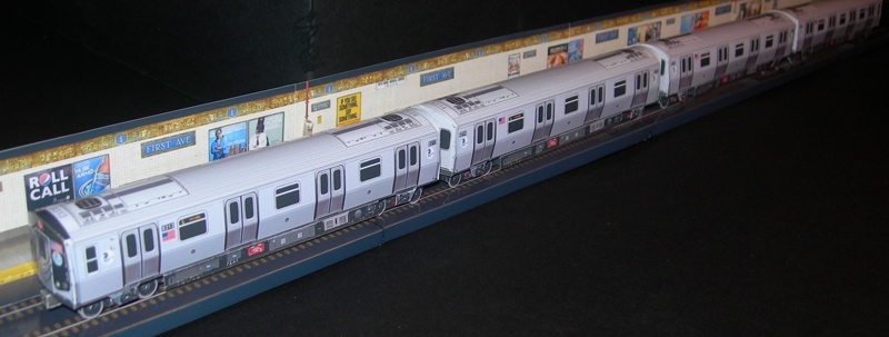 Электропоезд метро Alstom R160A paper model