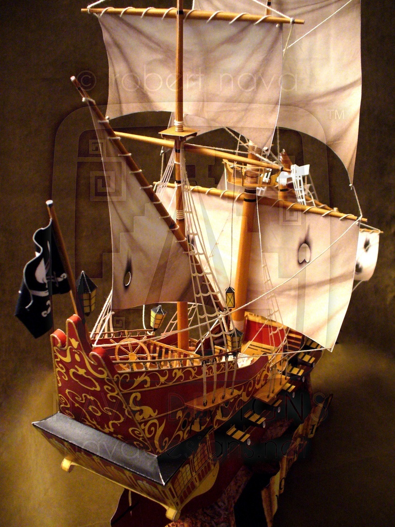 Галеон Распутная Девка (Диснейленд) paper model