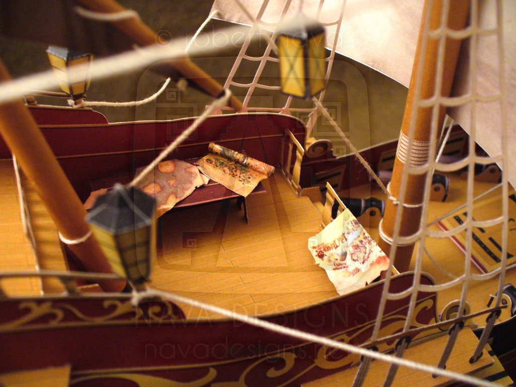 Галеон Распутная Девка (Диснейленд) paper model