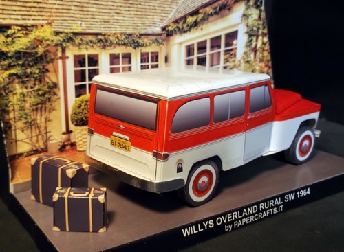 Автомобиль Willys Jeep Wagon 1964 paper model