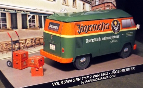 Автомобиль Volkswagen Transporter T1 Jagermeister 1963 paper model