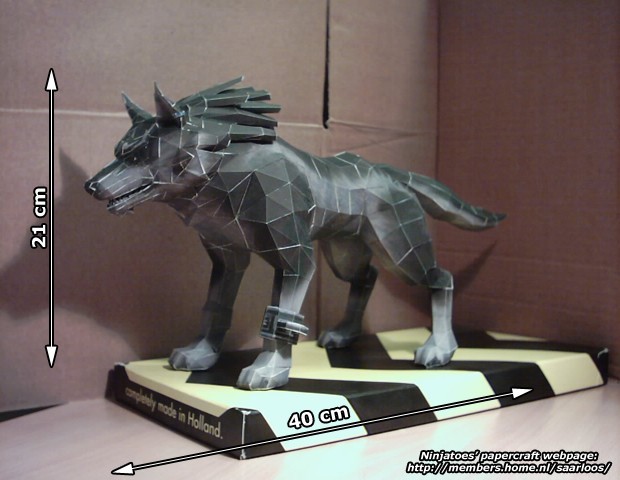 Линк в форме волка (The Legend of Zelda) paper model