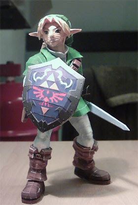 Линк (Super Smash Bros.) paper model